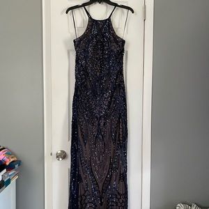 Navy blue sequin dress